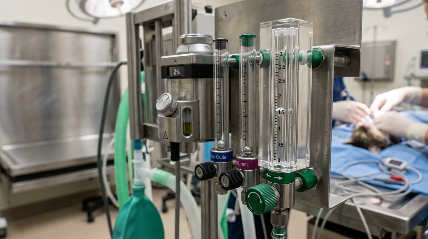 H1200 - 2 Durchflussmesser-Spezifikationen für Kleintier-Narkosegeräte - HQS Medical