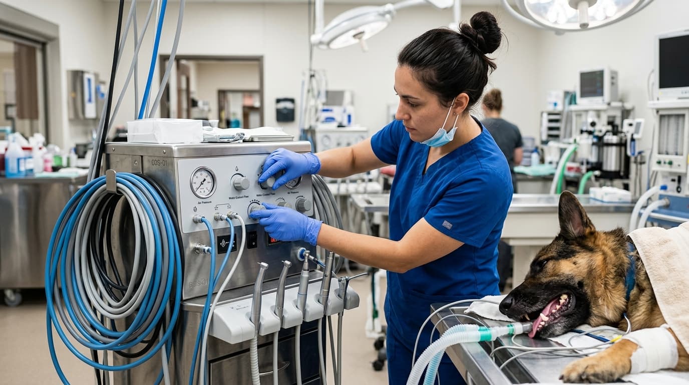 Couple de la pièce à main haute vitesse pour extractions sur grandes races - HQS Medical