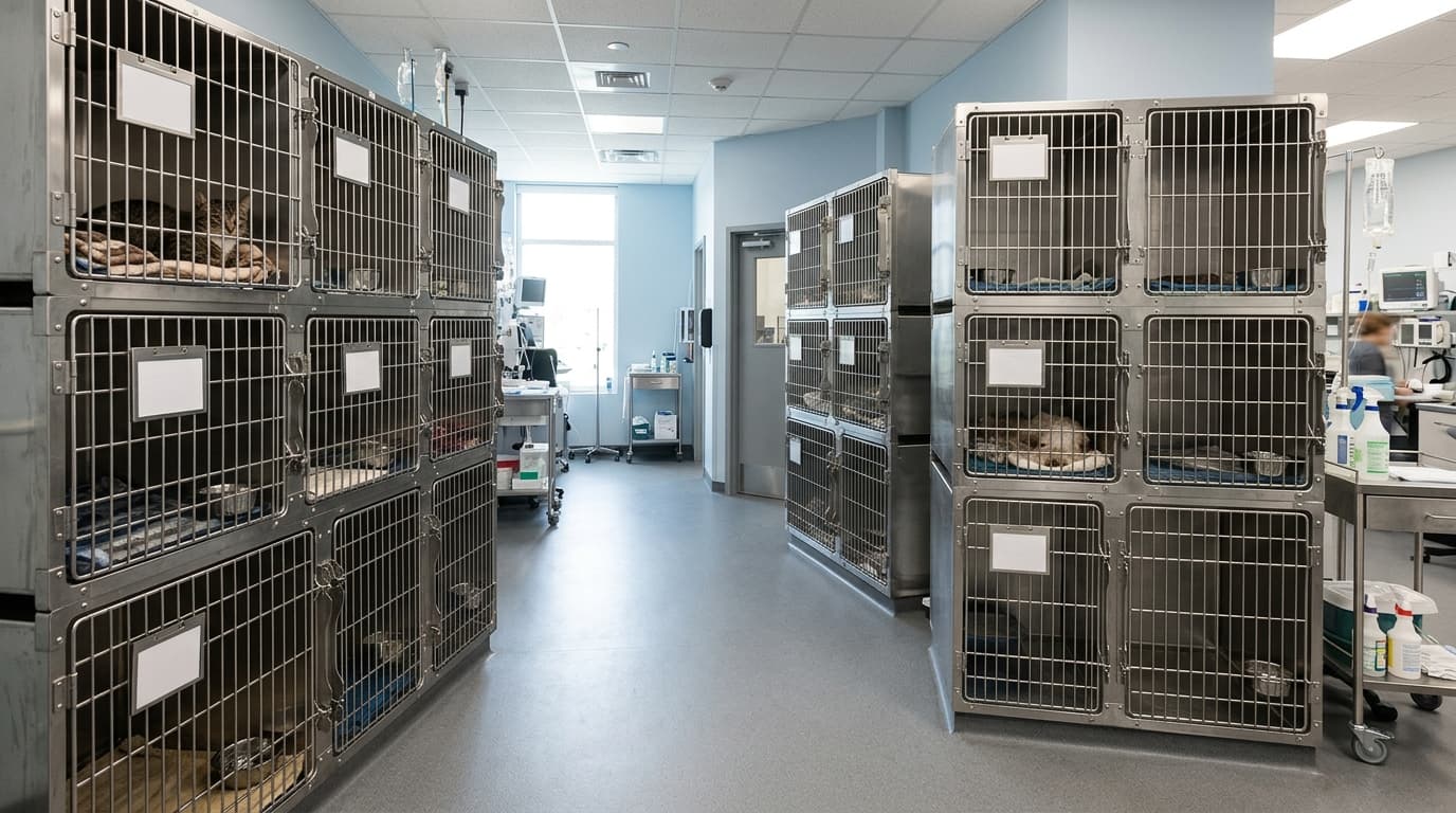 Configurazioni di gabbie modulari per animali per l'efficienza del flusso di lavoro clinico - HQS Medical