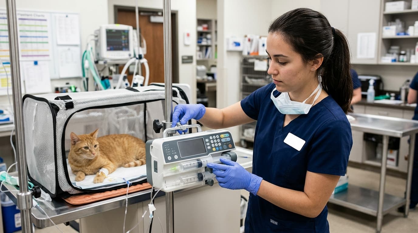 Spritzenpumpe vs. Volumetrische Infusionspumpe für kleinvolumige CRIs bei Katzen - HQS Medical
