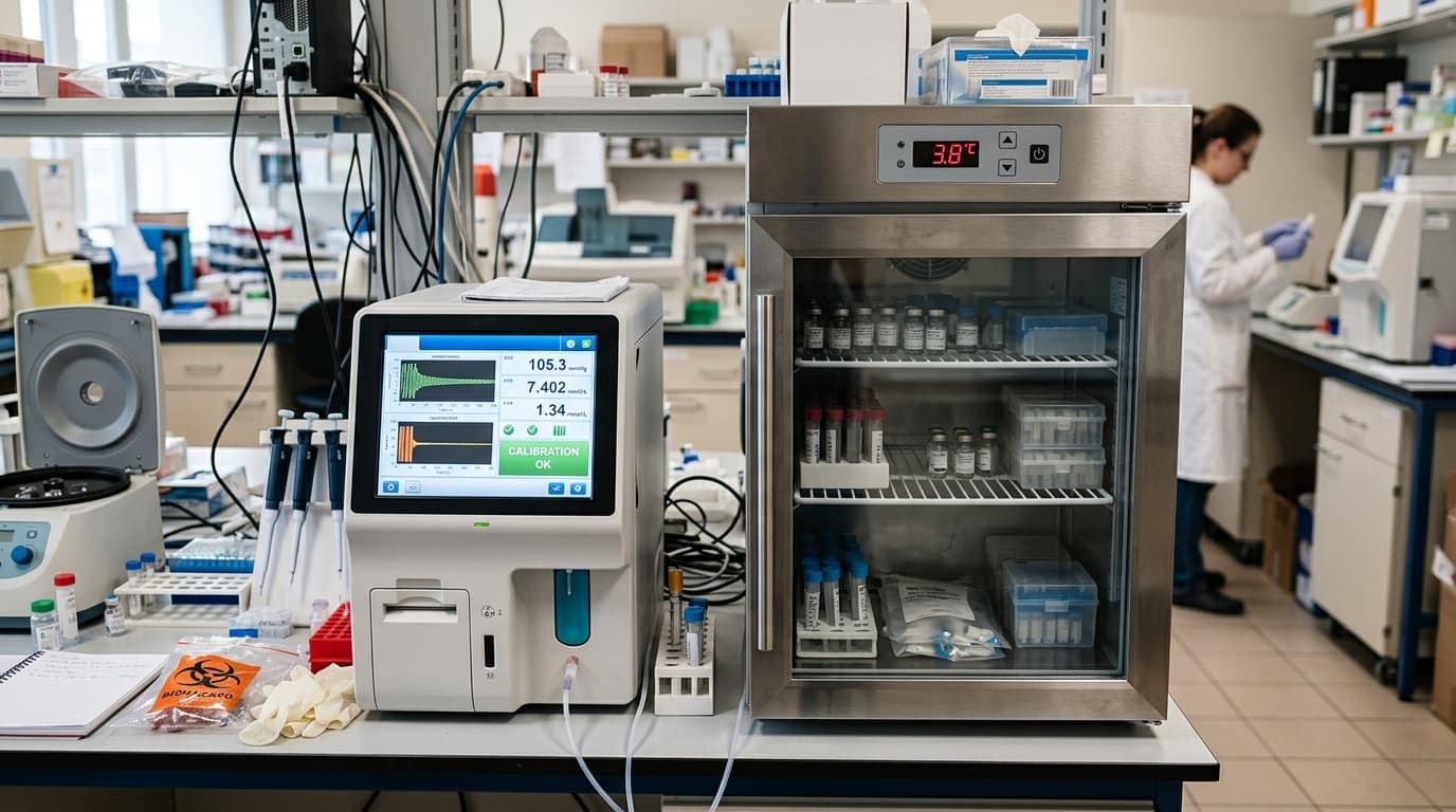 Configurare gaze sanguine veterinare: Temperatura de depozitare a cartușelor - HQS Medical