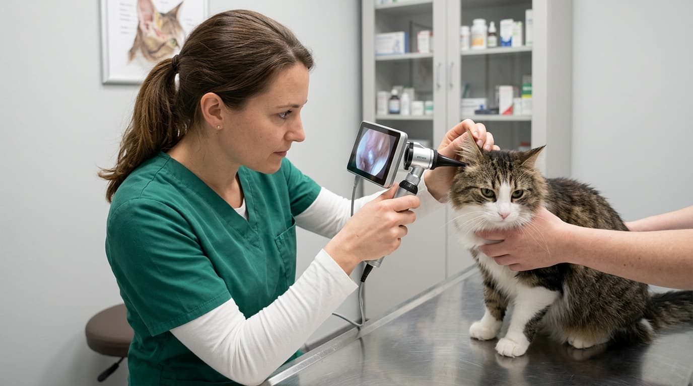 Otoscope Lens Glare During Feline Tympanic Examinations - HQS Medical