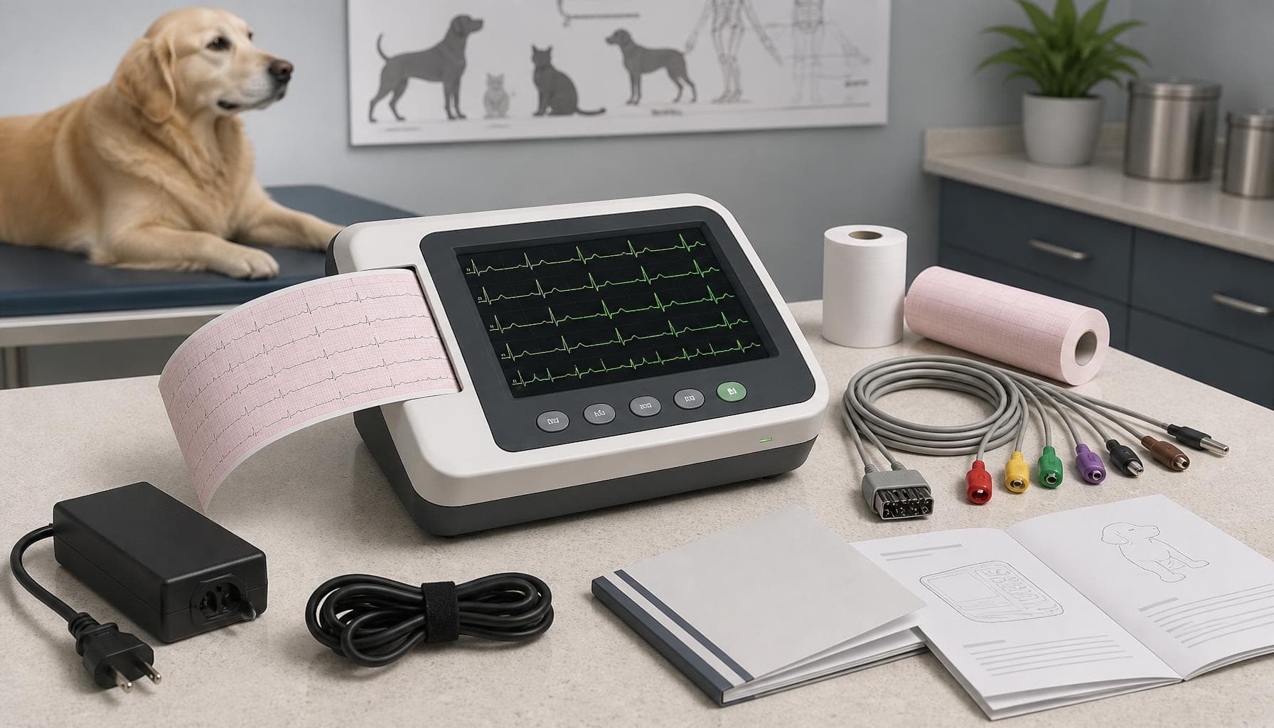 جهاز تخطيط كهربية القلب البيطري (ست قنوات): فحوصات سير العمل قبل الشراء - HQS Medical
